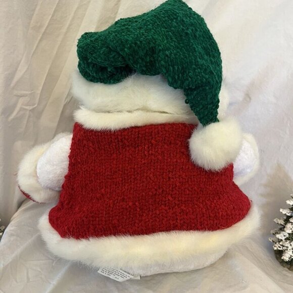 Vtg. Rare CommonWealth Kmart Co White Snowman Fur Green Hat Red Vest 199… - Picture 13 of 16